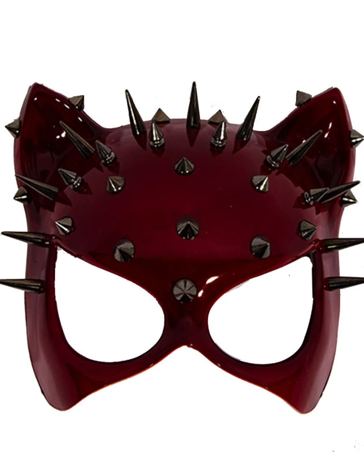 Tomfoolery Cat Gloss Mask With Red Spikes Best Sale