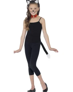 Smiffys Cat Kids Headband Collar And Tail Kit Cheap