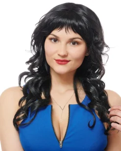 Costume Culture by Franco Ciao Bella Fringe Black Wig Best Sale