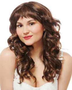 Costume Culture by Franco Ciao Bella Fringe Brown Wig Flash Sale