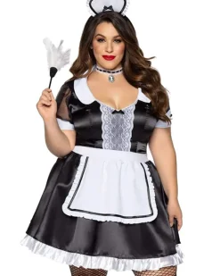 Leg Avenue Classic French Maid Womens Plus Size Costume Discount
