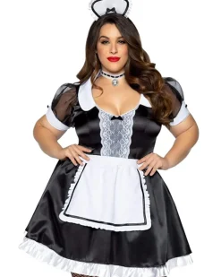 Leg Avenue Classic French Maid Womens Plus Size Costume Discount