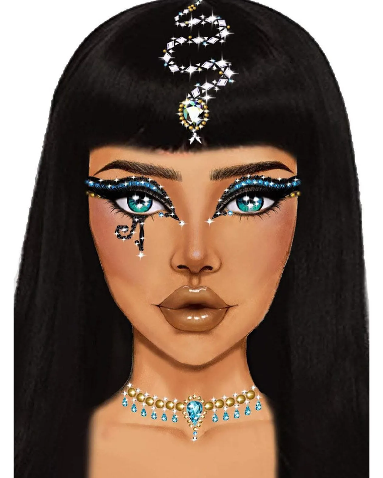 Leg Avenue Cleopatra Adhesive Face Jewels Fashion