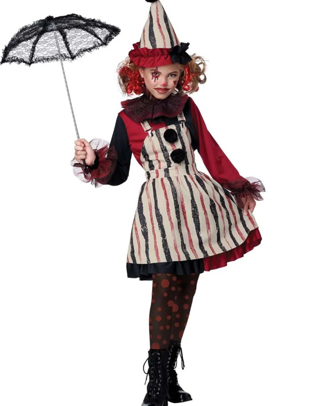 California Costumes Clever Clown Girls Costume Flash Sale