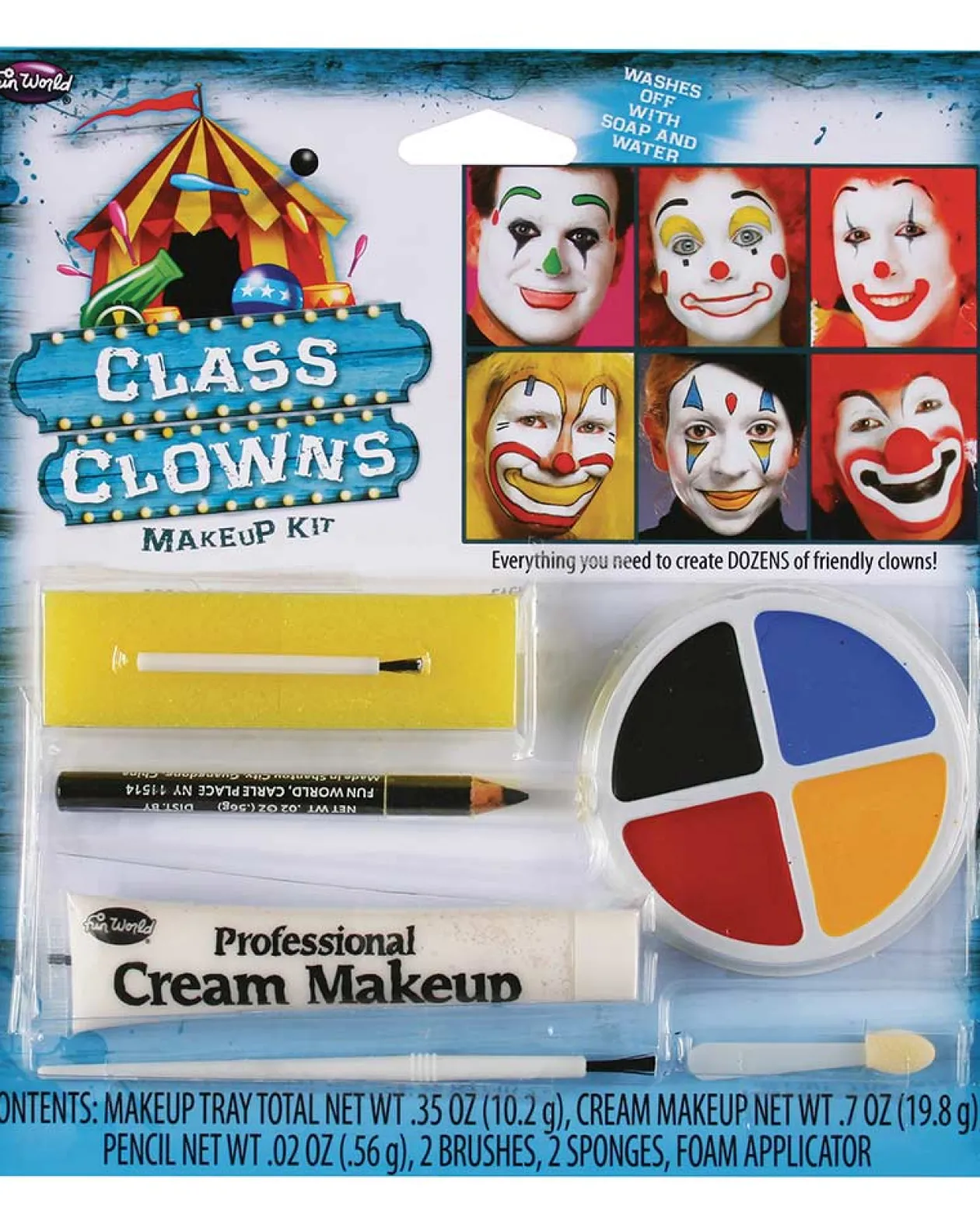 Fun World Clown Character Make Up Family Kit Store