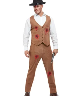 Smiffys Clyde Zombie Gangster Mens Costume Outlet