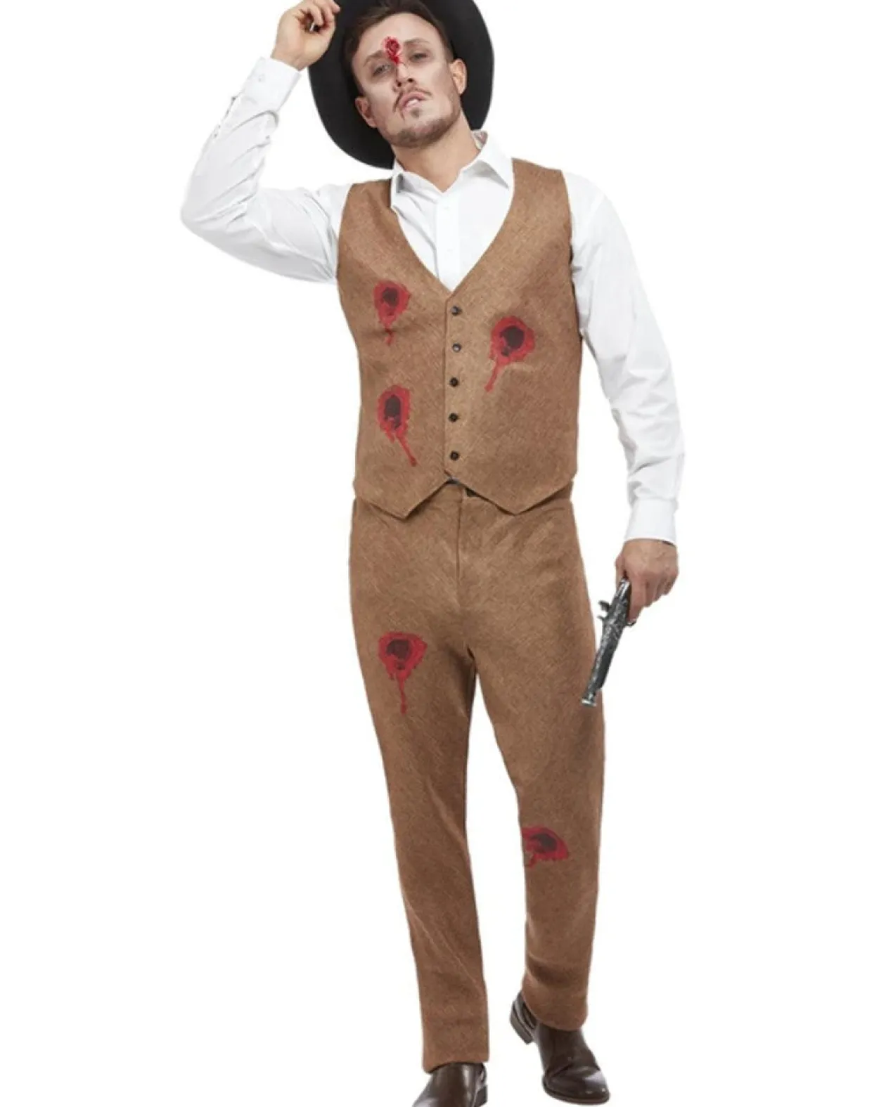 Smiffys Clyde Zombie Gangster Mens Costume Outlet
