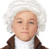California Costumes Colonial Man Boys White Wig Cheap