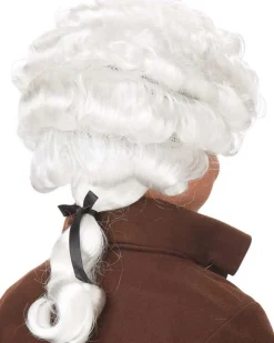 California Costumes Colonial Man Boys White Wig Cheap