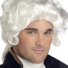 California Costumes Colonial Man White Wig Fashion