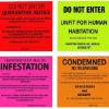 Fun World Condemned Signs Pack Of 4 Hot