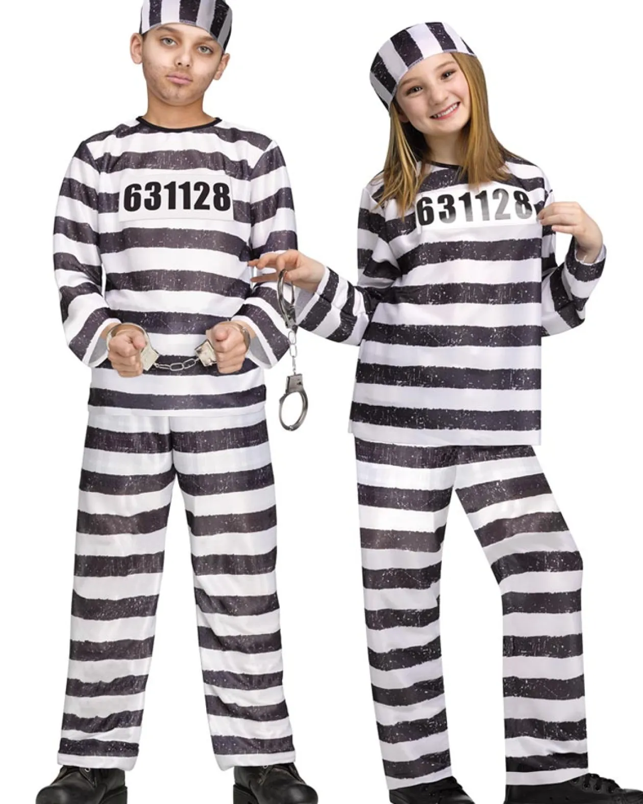 Fun World Convict Kids Costume New