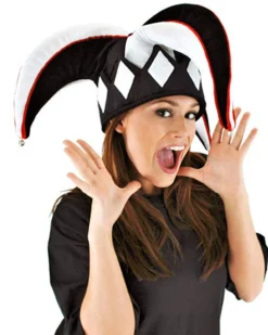 Elope Court Jester Black And White Hat Cheap