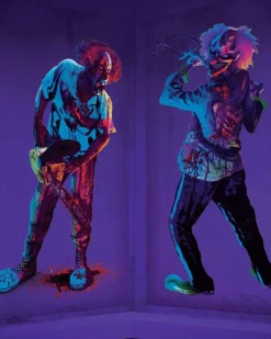 Amscan AU Creepy Carnival Scene Setter Add Ons Black Light Reactive Cheap