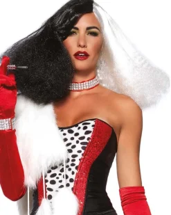Leg Avenue Cruel Diva Black And White Wig Best