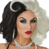 California Costumes Cruel Diva Black And White Womens Wig Flash Sale