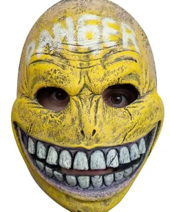 Ghoulish Productions Danger Smiley Glow In The Dark Half Mask Fashion