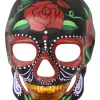 Tomfoolery Day Of The Dead Black Rose Mask Fashion