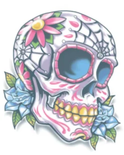 Tinsley Transfers Day Of The Dead Calaveras Temporary Tattoo Discount