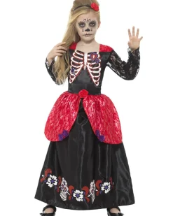 Smiffys Day Of The Dead Deluxe Girls Costume Cheap