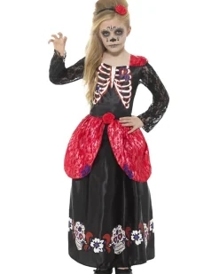 Smiffys Day Of The Dead Deluxe Girls Costume Cheap