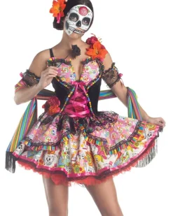 Party King Day Of The Dead Deluxe Womens Costume Shop