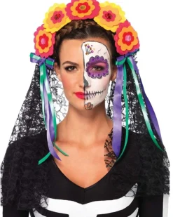 Leg Avenue Day Of The Dead Flower Headband Sale