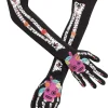 Fun World Day Of The Dead Long Gloves Fashion