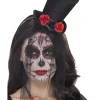 Smiffys Day Of The Dead Mini Top Hat With Veil Flash Sale