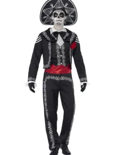 Smiffys Day Of The Dead Senor Bones Mens Costume Cheap