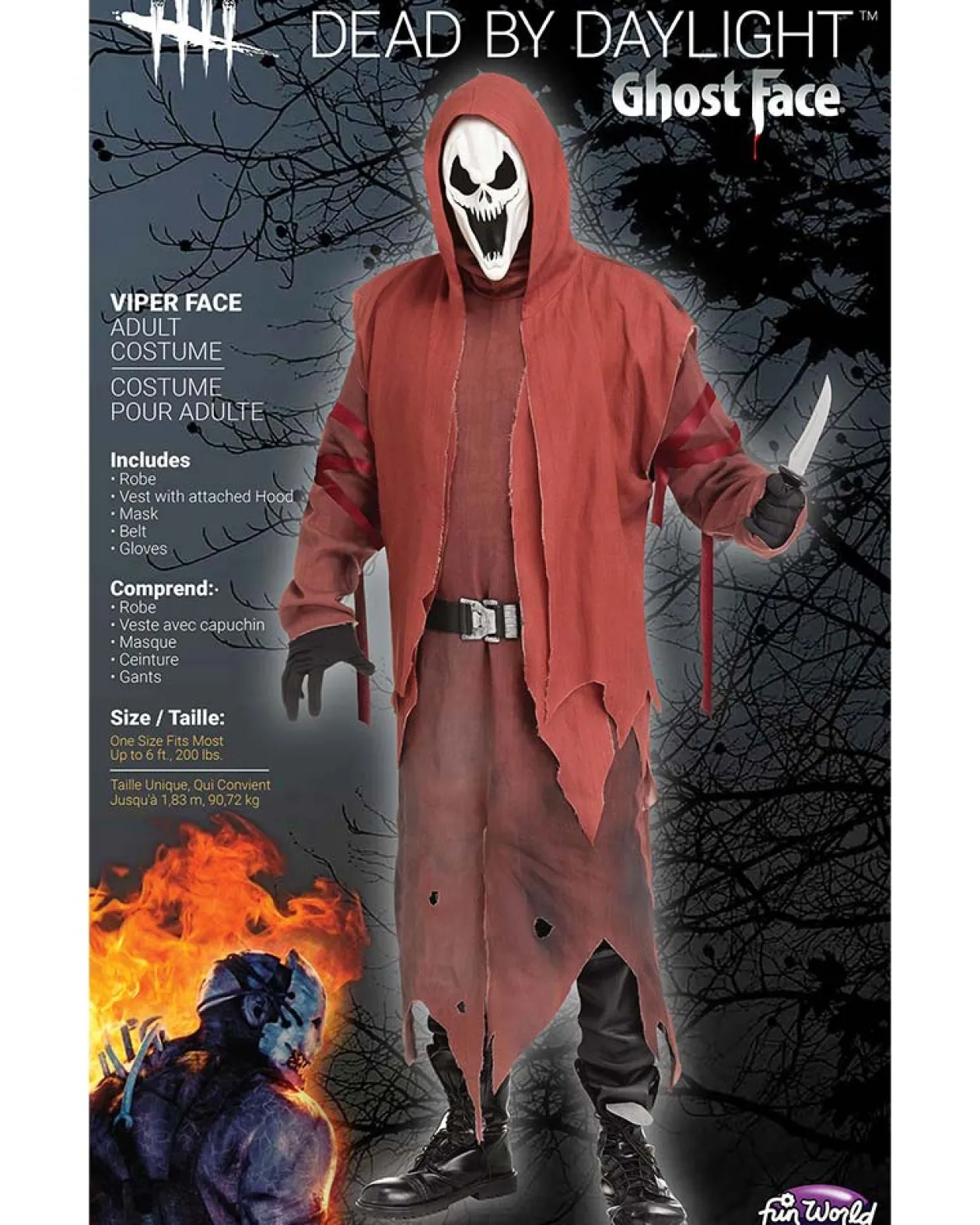 Fun World Dead By Daylight Viper Face Mens Costume Cheap