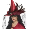 Smiffys Deep Red Witch Hat Store