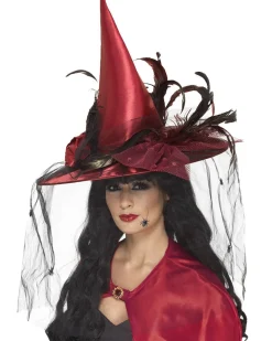 Smiffys Deep Red Witch Hat Store