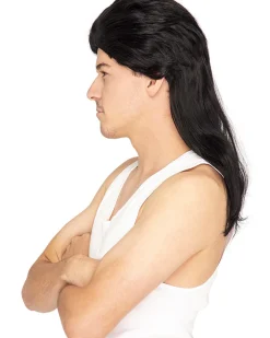 * Deluxe Black Mullet Wig Outlet