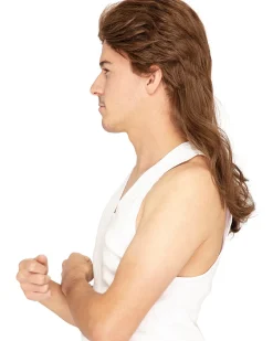 * Deluxe Brown Mullet Wig Store