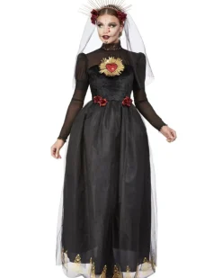 Smiffys Deluxe Day Of The Dead Sacred Heart Bride Womens Costume Cheap