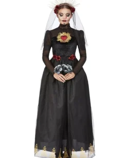 Smiffys Deluxe Day Of The Dead Sacred Heart Bride Womens Costume Cheap