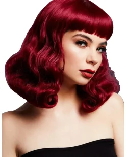 Smiffys Deluxe Fever Plum Purple Bettie Wig Cheap