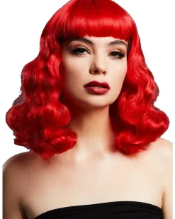 Smiffys Deluxe Fever Red Bettie Wig Cheap