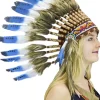 Interalia Deluxe Tribal Headdress With Blue Feathers Best