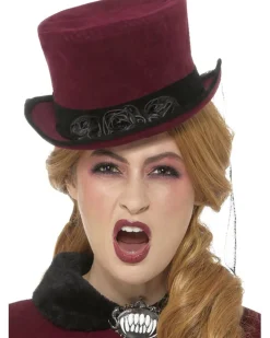 Smiffys Deluxe Victorian Vampiress Hat Flash Sale