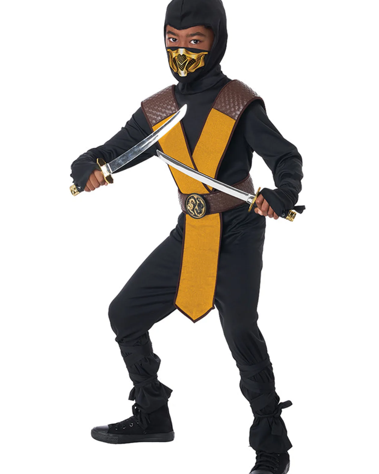 California Costumes Dragon Master Yellow Ninja Boys Costume Best Sale