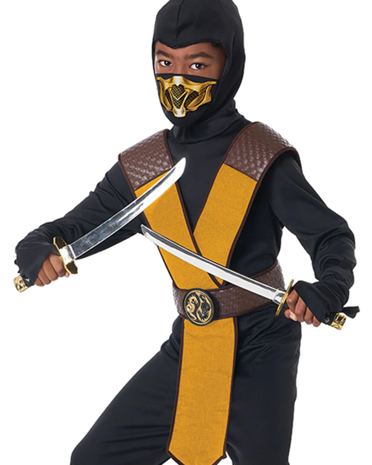 California Costumes Dragon Master Yellow Ninja Boys Costume Best Sale