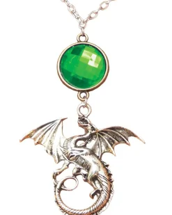 Costume Culture by Franco Dragon Necklace With Green Gem Cheap