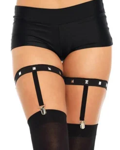 Leg Avenue Elastic Studded Garter Suspenders Shop