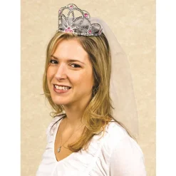 Amscan Elegant Bride Tiara With Veil Flash Sale