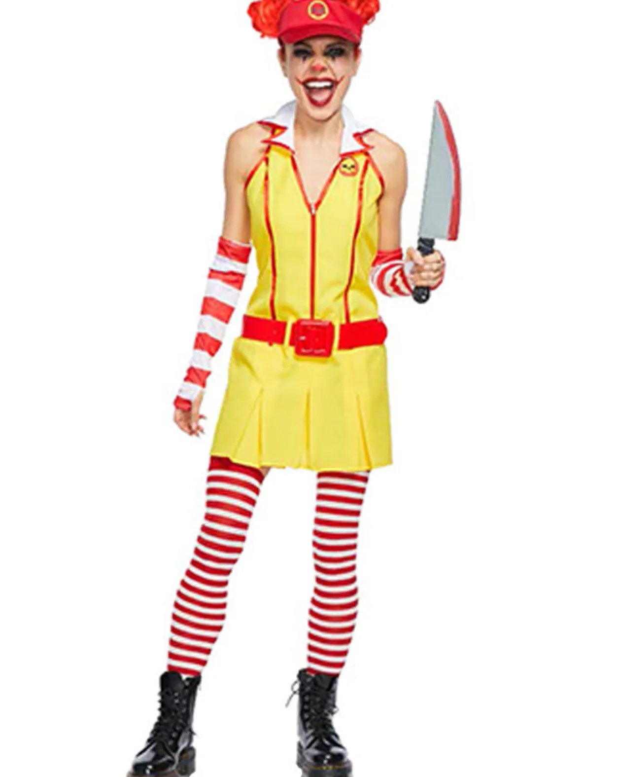 Seeing Red Evil Fast Food Clown Womens Costume Cheap