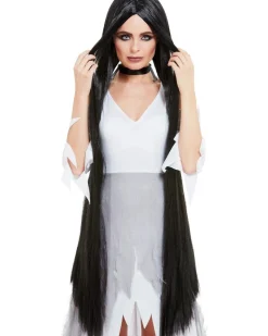 Smiffys Extra Long Witch Wig Black Hot