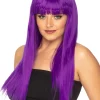 * Fashion Deluxe Amethyst Purple Long Wig Fashion