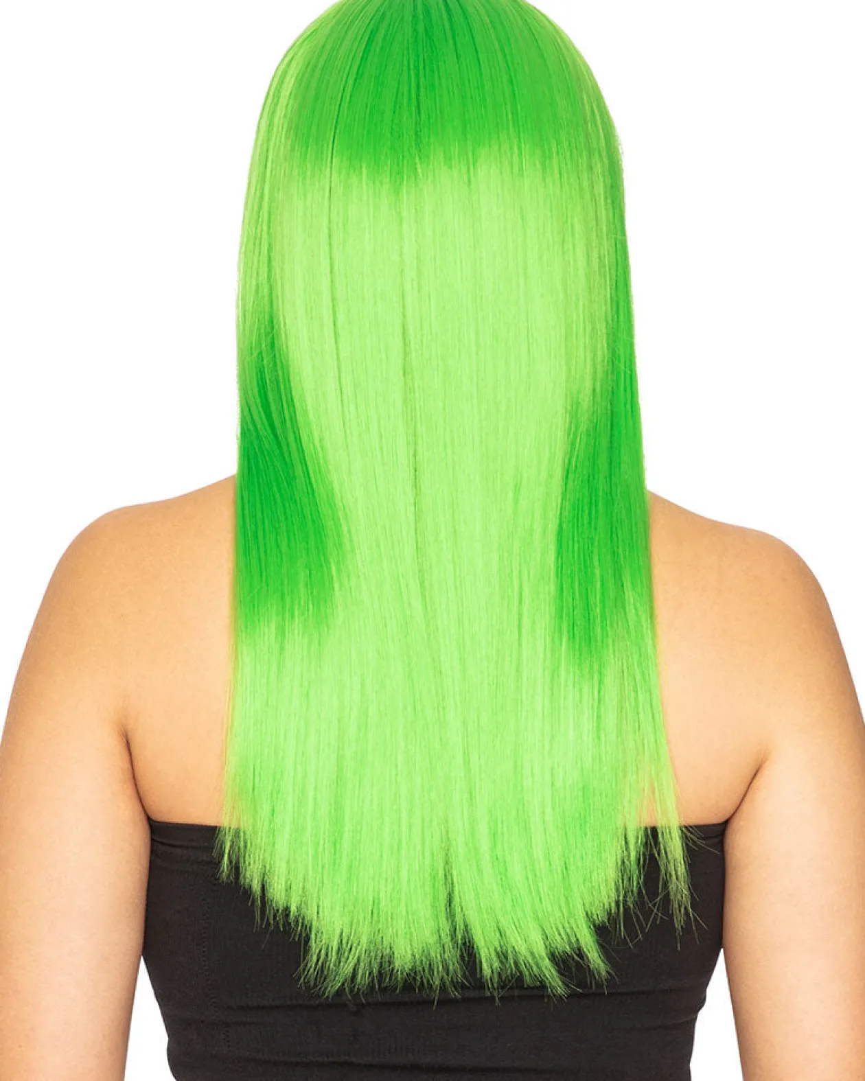 * Fashion Deluxe Apple Green Long Wig Cheap